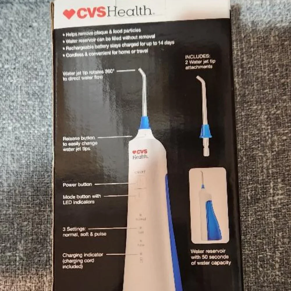 CVS Health Rechargeable Cordless Water Flossing System New